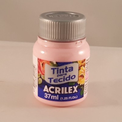 Frasco de tinta para tecido Acrilex cor rosa