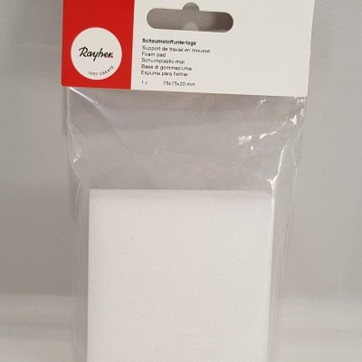 Suporte em espuma branco embalado da marca Rayher