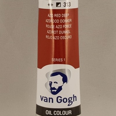 Tubo de tinta a óleo van Gogh vermelho azo escuro