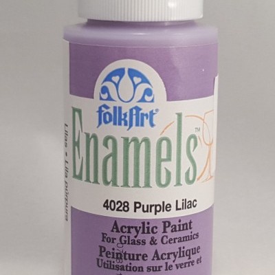 Frasco de tinta acrílica lilás para vidro e cerâmica