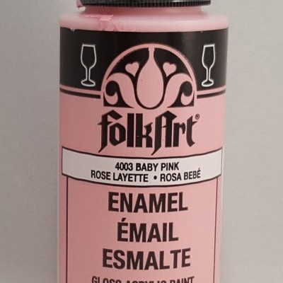 Frasco rosa de tinta acrílica FolkArt de 59 ml cor Baby Pink com tampa preta