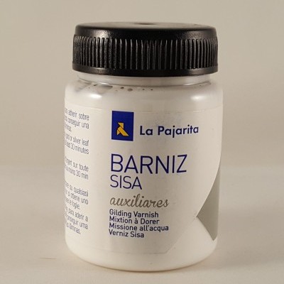 Frasco branco com tampa preta de Barniz Sisa La Pajarita.