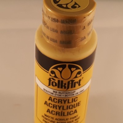 Frasco amarelo de tinta acrílica FolkArt Buttercup