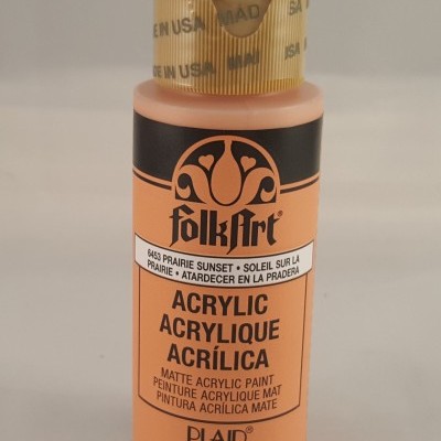 Frasco de tinta acrílica mate FolkArt cor laranja claro