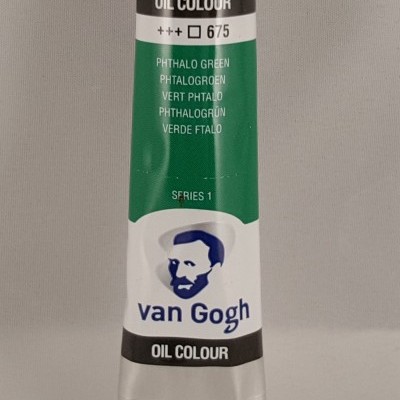 Tubo de tinta a óleo Van Gogh cor Phthalo Green