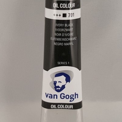 Tubo de tinta a óleo van Gogh na cor Ivory Black 701