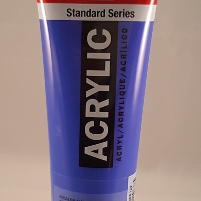Tubo de tinta acrílica azul cobalto Amsterdam Standard Series