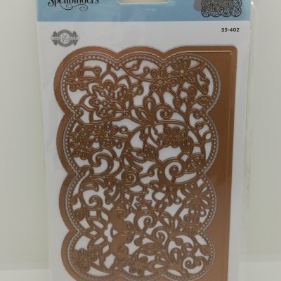 Conjunto de matrizes de corte Spellbinders para cartões com padrão floral em renda