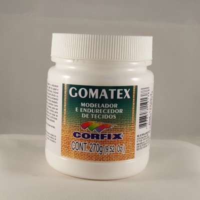 Recipiente branco de Gomatex Corfix para modelar tecidos