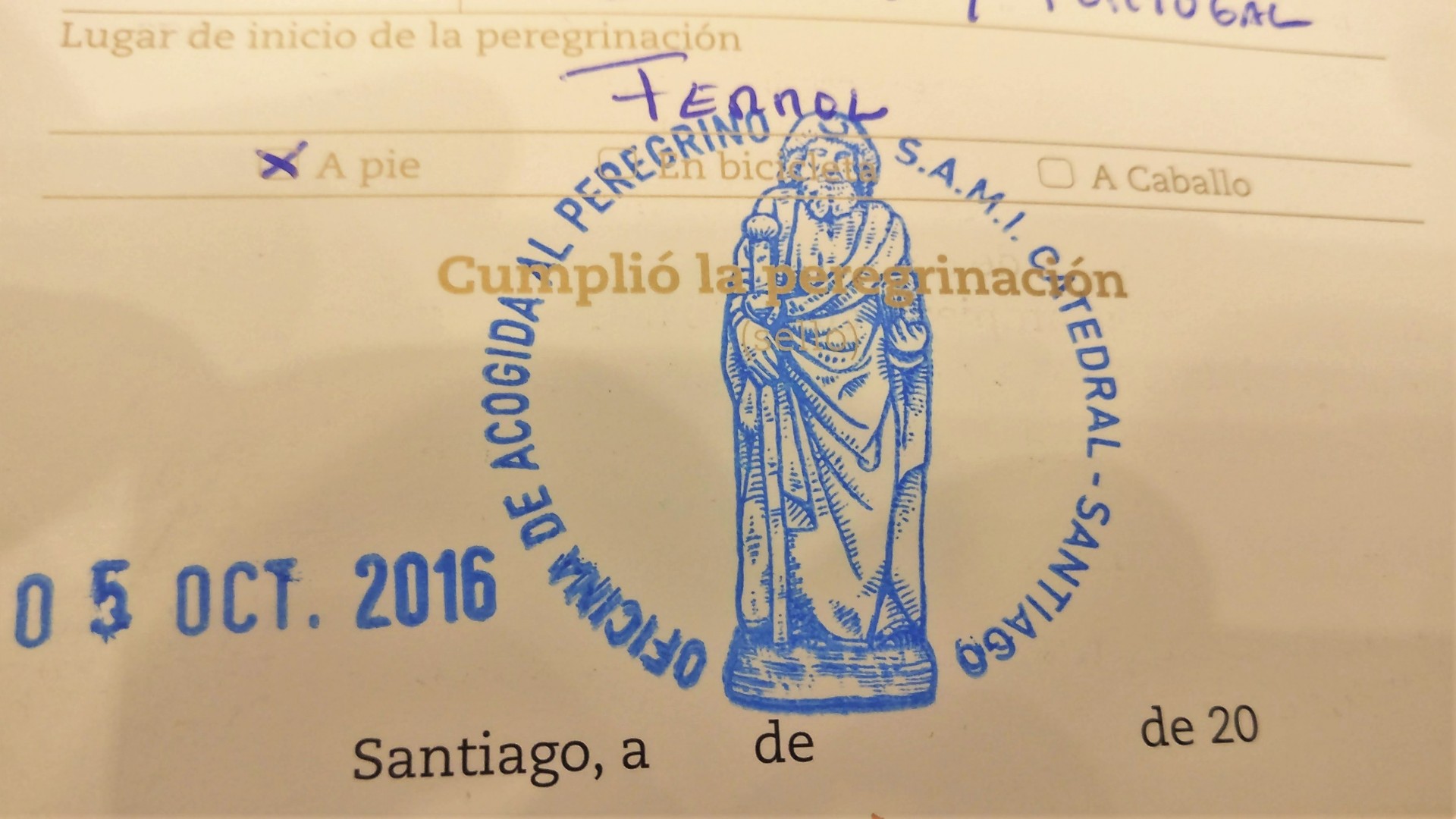 Cumpriu a Peregrina&ccedil;&atilde;o