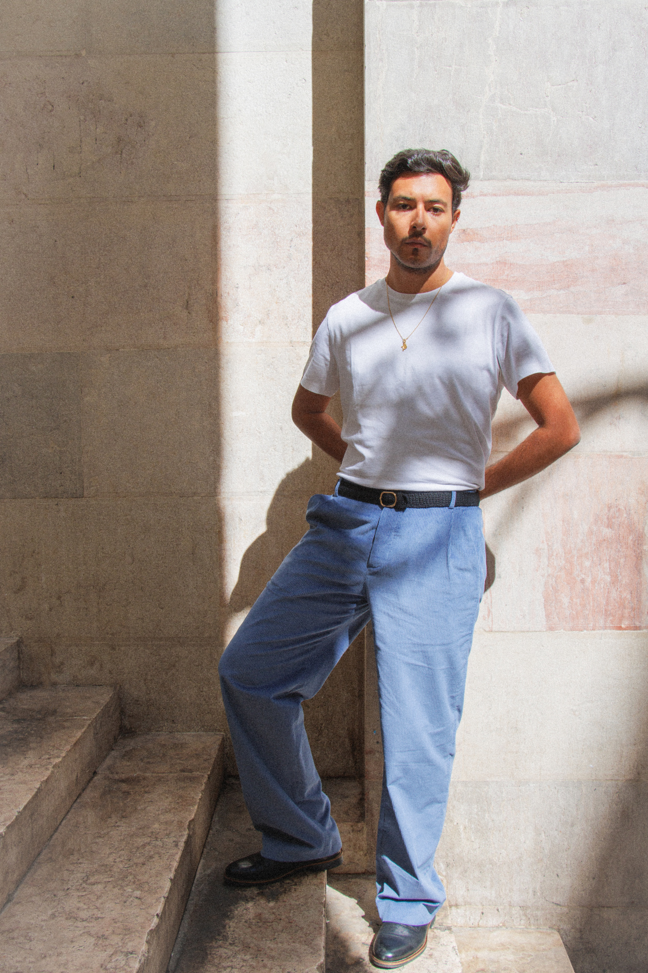 Garrel Classic Corduroy Trousers – Blue Garrel Classic Corduroy Trousers – Blue