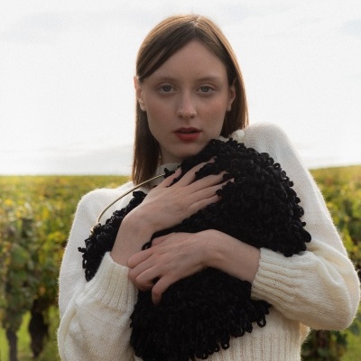 Cathy Handcrafted Bag with Metal Handle – Black