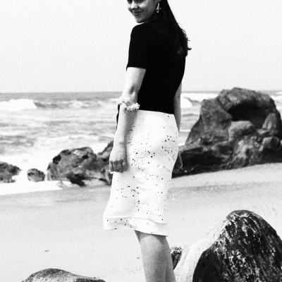 Béryl Knit Jacket with Built-In Top in Black