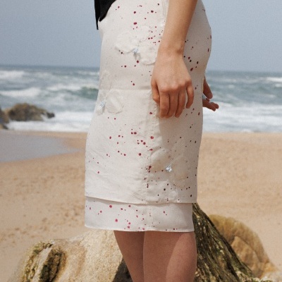 Fleur Hand-Embroidered Skirt