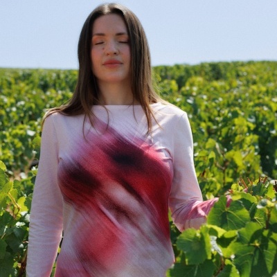 Raisin Knit Printed Dress