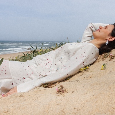 Fleur Hand-Embroidered Cropped Jacket