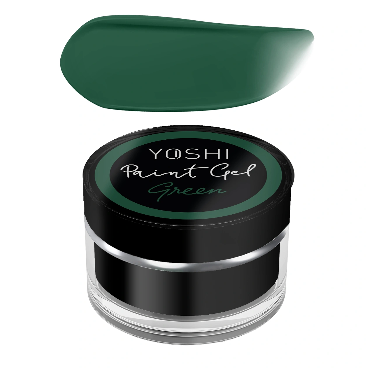 Yoshi Paint Gel - Green Pote de gel de pintura verde YOSHI Paint Gel com tampa preta