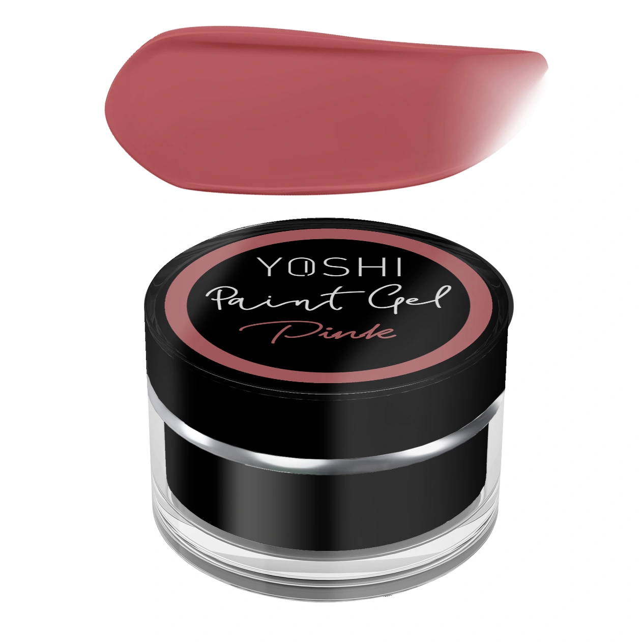 Yoshi Paint Gel - Pink Gel de pintura para unhas cor Pink da marca YOSHI em pote transparente com tampa preta