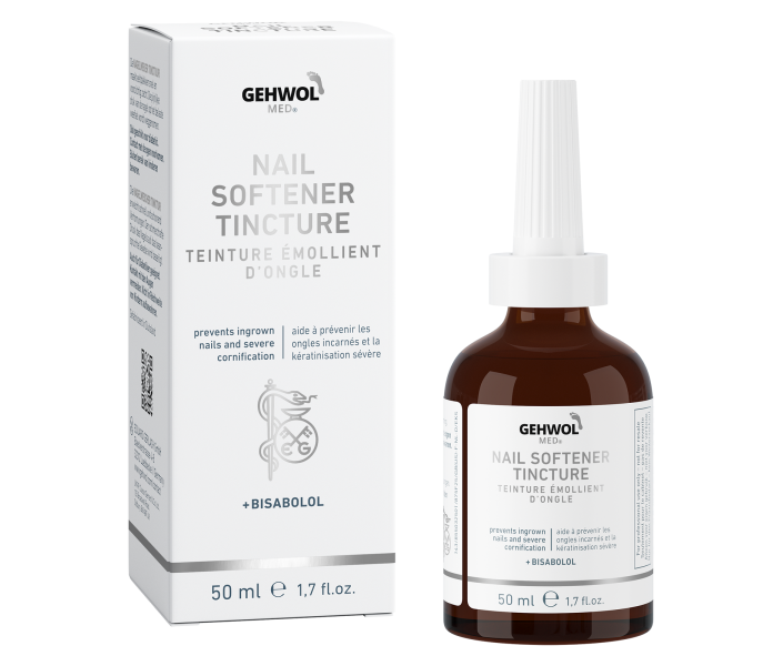 GEHWOL MED Nail Softener 50ml Frasco e embalagem do GEHWOL MED Nail Softener Tincture 50 ml
