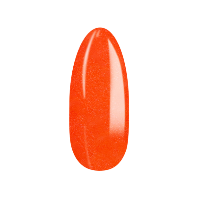 Unha artificial laranja cintilante com brilho