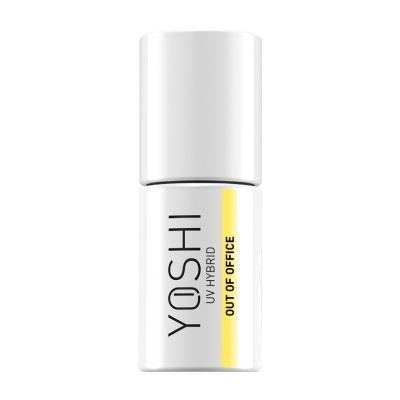 Frasco branco de verniz UV híbrido YQSH com rótulo amarelo