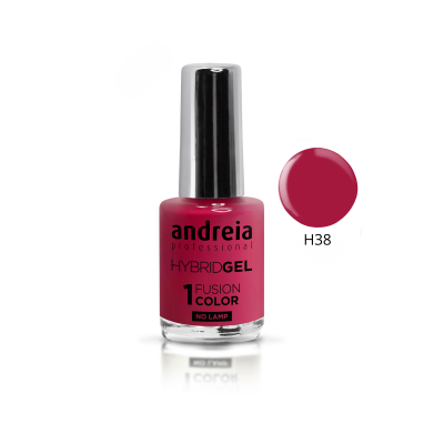 Frasco de verniz de unhas rosa-escuro Andreia Professional Hybrid Gel H38