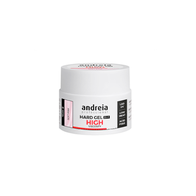 Pote branco de gel de unhas Andreia Professional High Viscosity em fundo branco