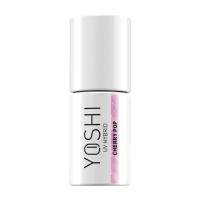 Frasco branco de verniz UV híbrido YOSHI Cherry Pop