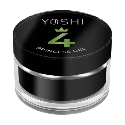 Frasco de gel cosmético YOSHI 4 PRINCESS GEL preto e transparente