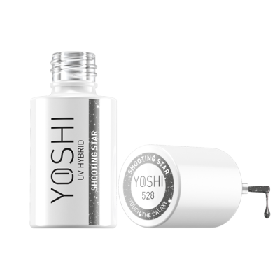 Frasco branco de verniz de unhas UV híbrido Yoshi com tampa e pincel