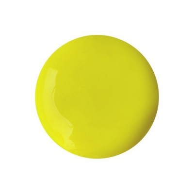 Tinta amarela brilhante circular sobre fundo branco