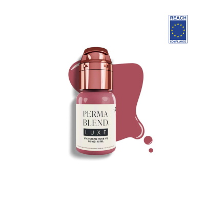 Frasco pequeno de verniz para unhas Perma Blend Luxe com tampa metálica cor cobre