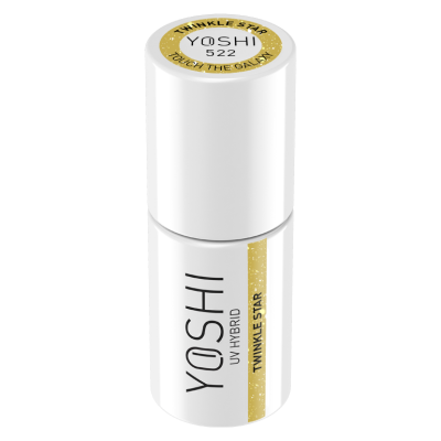 Frasco branco de verniz de unhas UV híbrido YOSHI TWINNKLE STAR 522