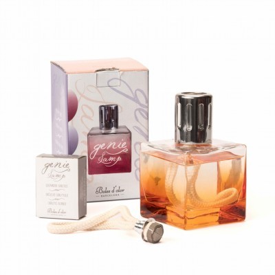 Perfume Genie Lamp com frasco de vidro âmbar e caixa