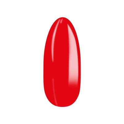 unha artificial vermelha brilhante oval