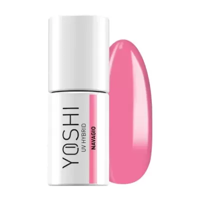 Frasco branco de verniz de unhas UV HYBRID YOSHI cor rosa