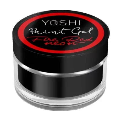 Pote pequeno de gel para unhas YOSHI Paint Gel Fire Red neon