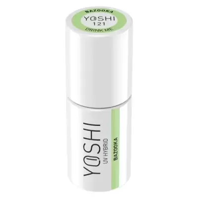 Frasco branco bifásico YOSHI UV HYBRID BAZOOKA com detalhes verdes