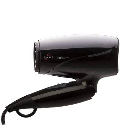 Secador de cabelo preto GAMA Eelic Travel com cabo dobrável
