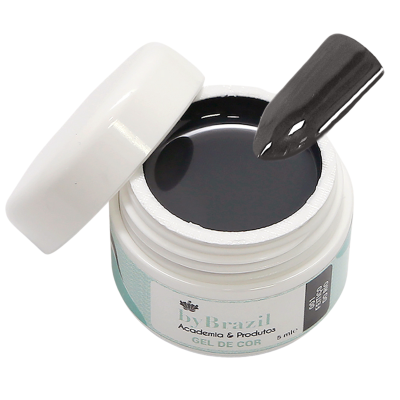 Frasco aberto de gel para unhas preto da marca D Brazil