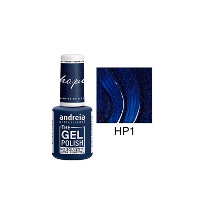 Frasco de esmalte gel azul escuro Andreia Professional