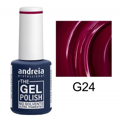 Frasco de verniz gel para unhas Andreia Professional G24 vermelho vinho