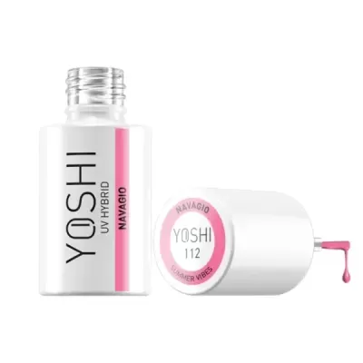 Frasco de verniz de unhas YOSHI UV HYBRID cor rosa