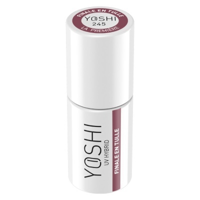 Frasco branco de verniz UV híbrido YOSHI 245 FINALE EN TULLE