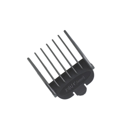 Pente preto para máquina de cortar cabelo com indicação de tamanho 3/4
