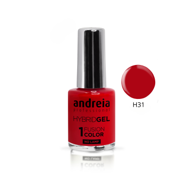 Frasco de verniz para unhas vermelho Andreia Hybrid Gel H31