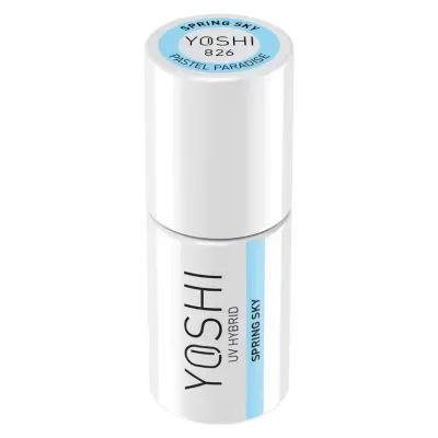 Frasco branco de verniz para unhas YOSHI UV HYBRID