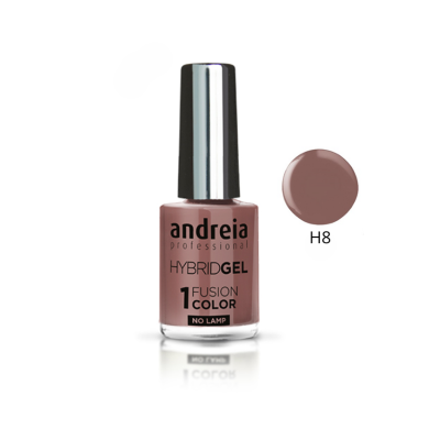 Frasco de verniz para unhas Andreia Hybrid Gel cor H8, rosa acastanhado