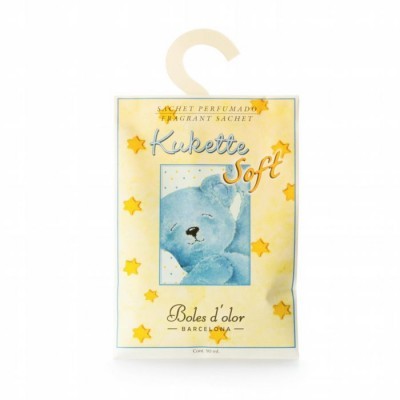 Saco perfumado Kukette Soft com urso azul e estrelas amarelas