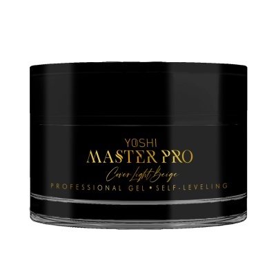 Frasco preto com rótulo dourado YOSHI MASTER PRO PROFESSIONAL GEL.